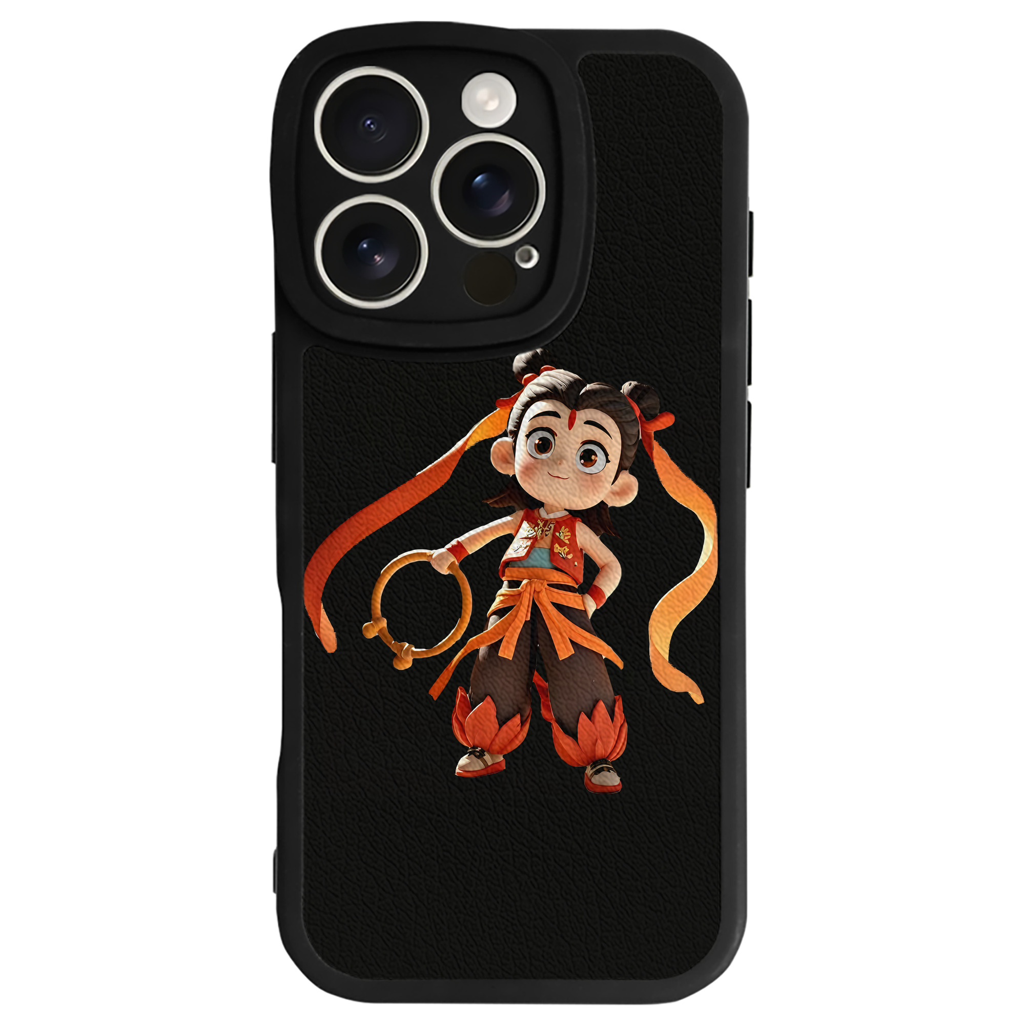 （画像用） Ne Zha 2 ナタ 魔童の大暴れ 【iPhone 16シリーズ対応】シリコンスマホケース（レザー調） 材質：シリコン